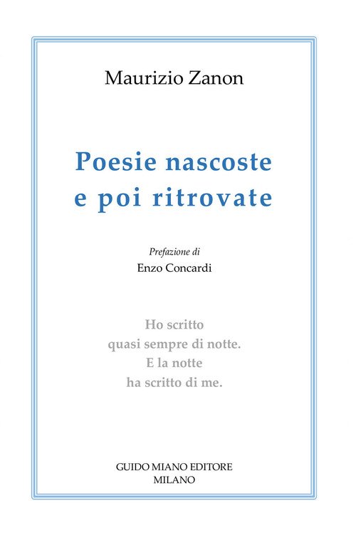 Poesie nascoste e poi ritrovate