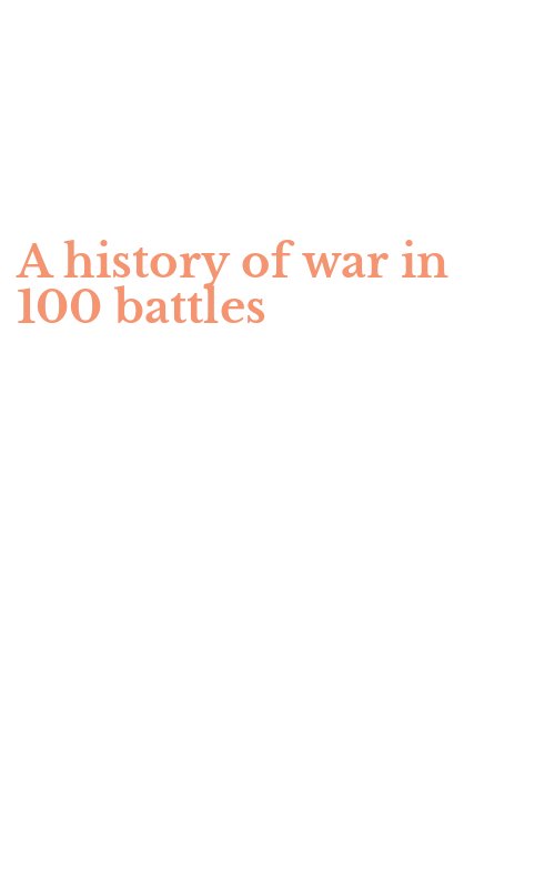 A history of war in 100 battles