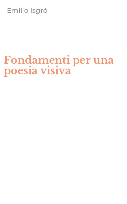 Fondamenti per una poesia visiva