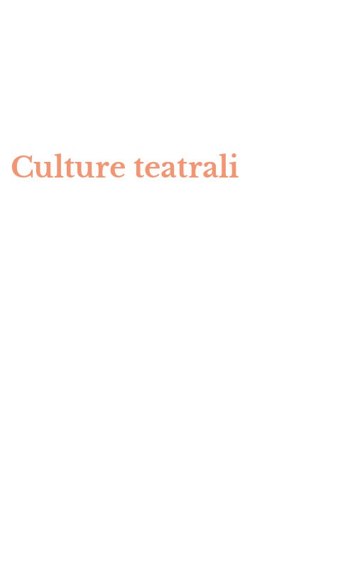 Culture teatrali