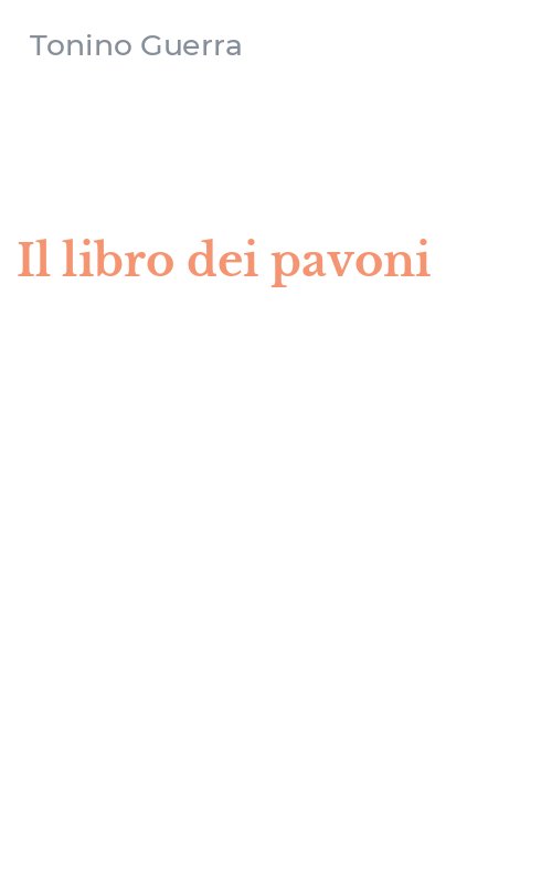 Il libro dei pavoni