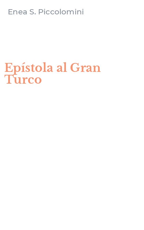 Epístola al Gran Turco