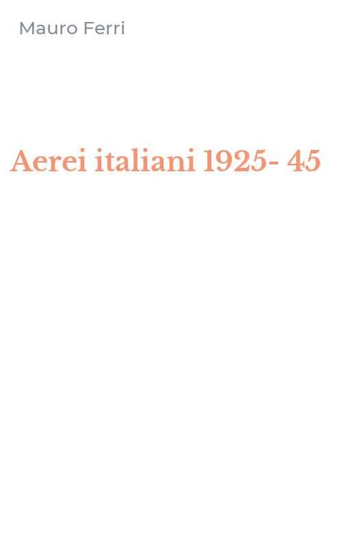 Aerei italiani 1925-45