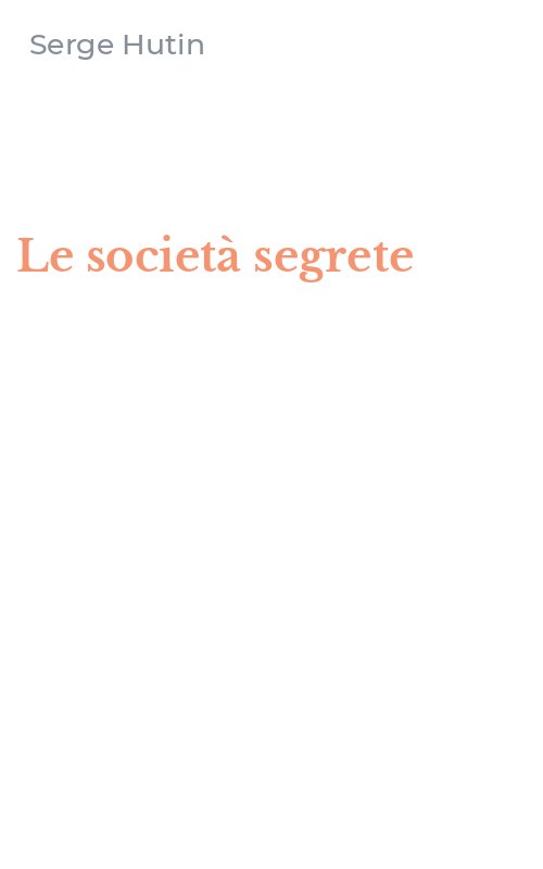 Le società segrete