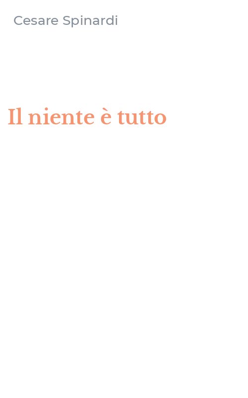 Il niente è tutto