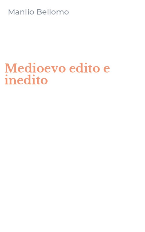 Medioevo edito e inedito