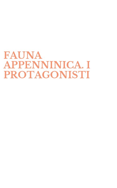 FAUNA APPENNINICA. I PROTAGONISTI