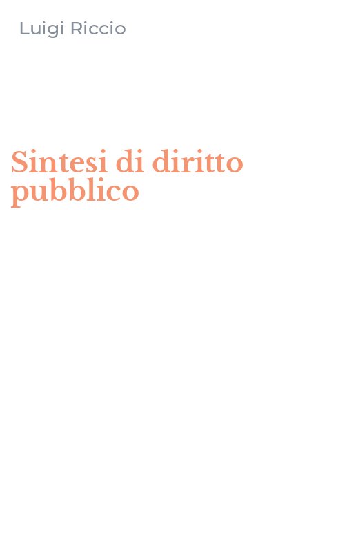Sintesi di diritto pubblico