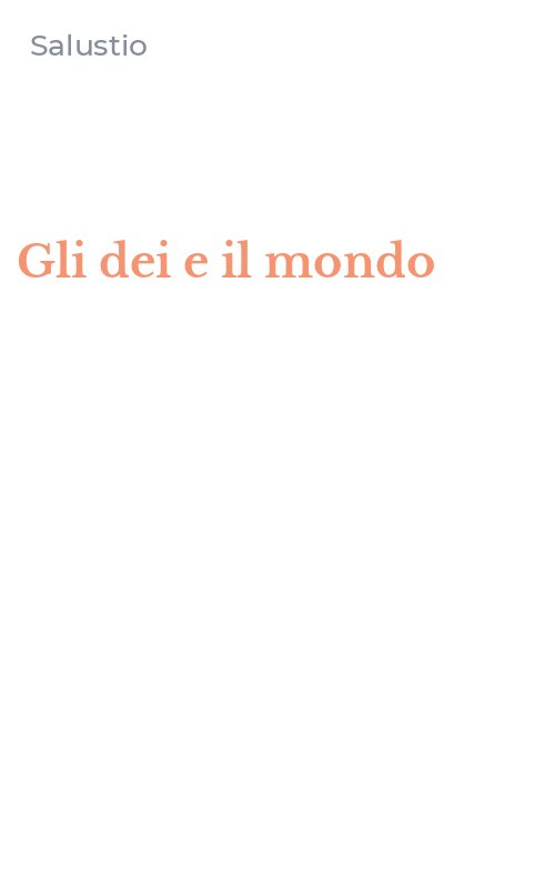 Gli dei e il mondo