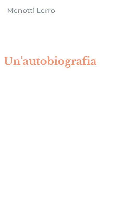 Un'autobiografia