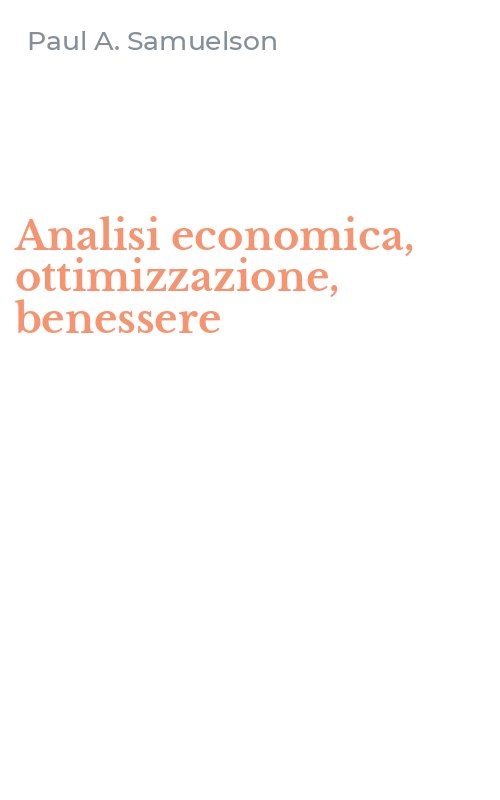 Analisi economica, ottimizzazione, benessere