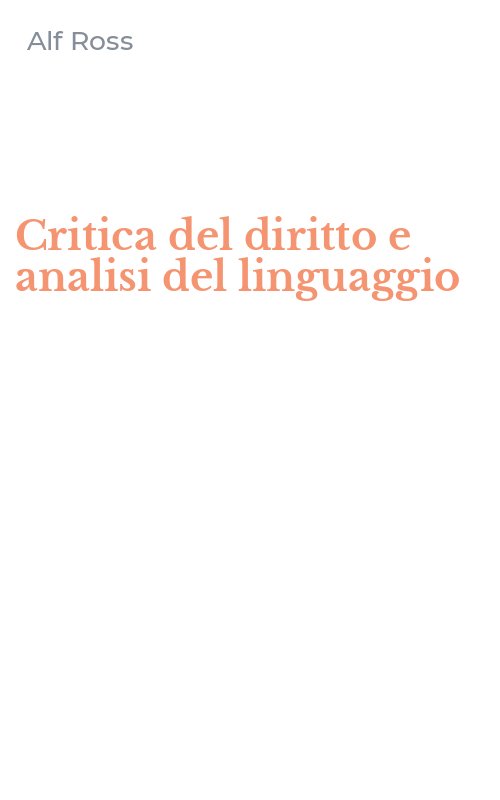 Critica del diritto e analisi del linguaggio