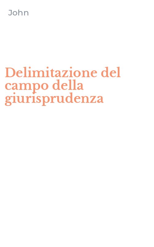 Delimitazione del campo della giurisprudenza