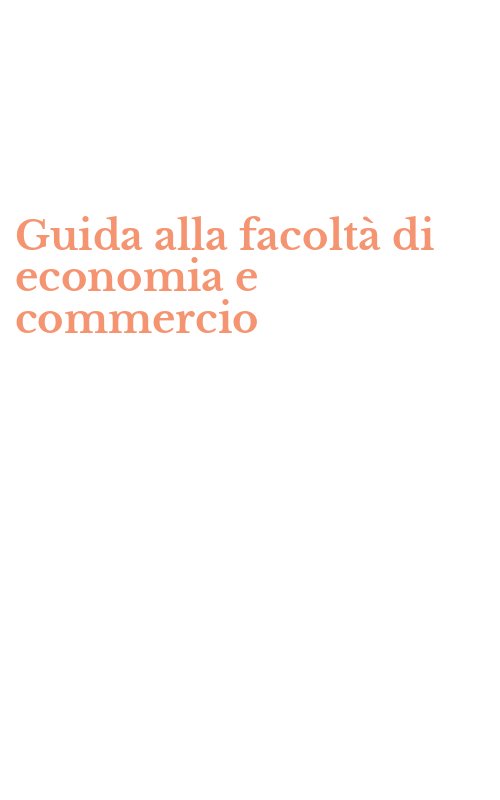 Guida alla facoltà di economia e commercio