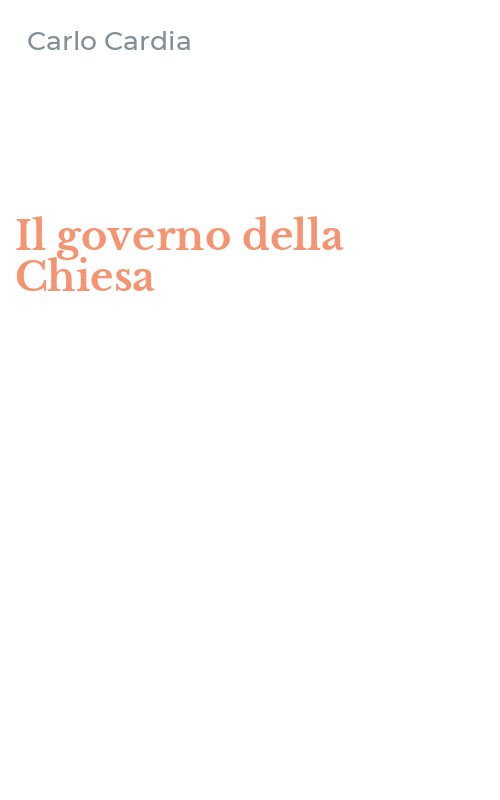 Il governo della Chiesa