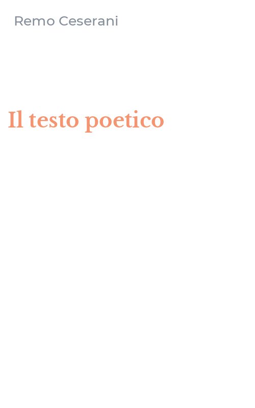 Il testo poetico
