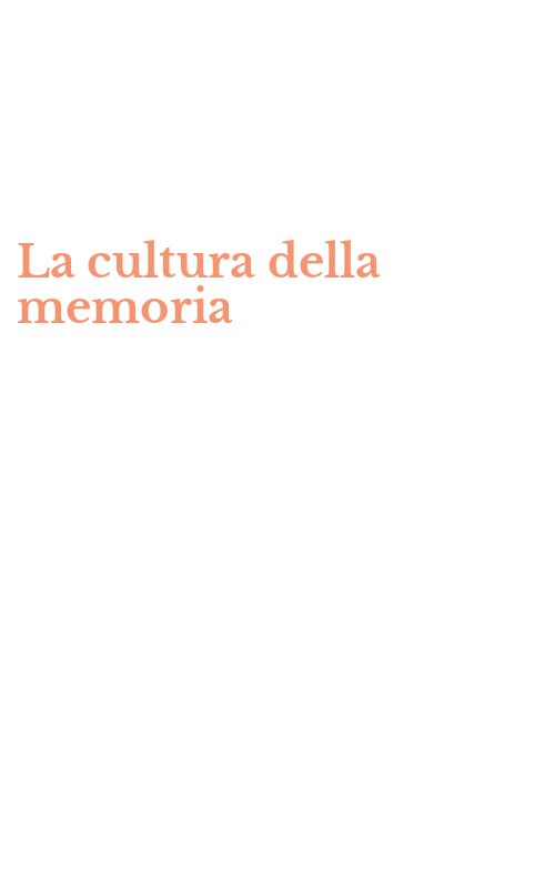 La cultura della memoria