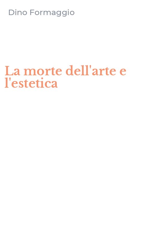 La morte dell'arte e l'estetica