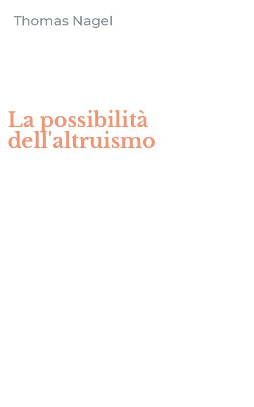 La possibilità dell'altruismo