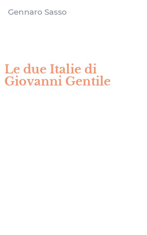 Le due Italie di Giovanni Gentile