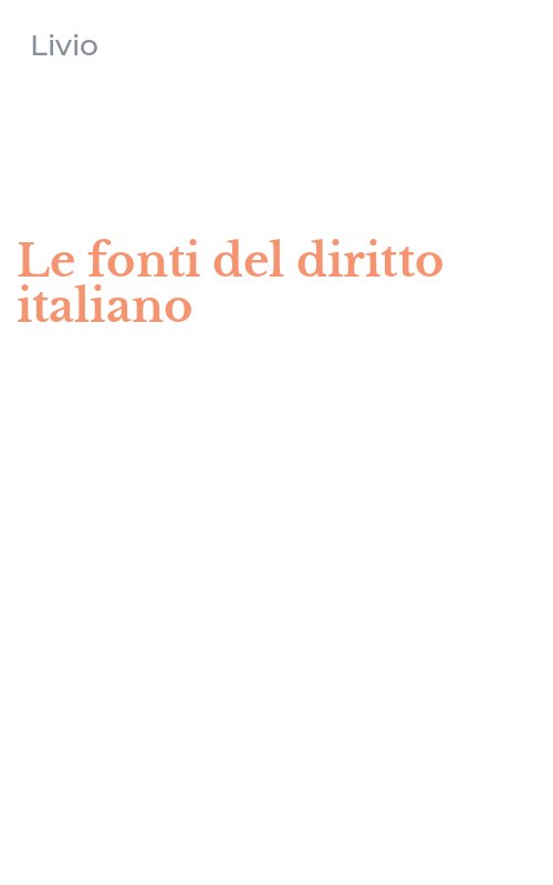 Le fonti del diritto italiano