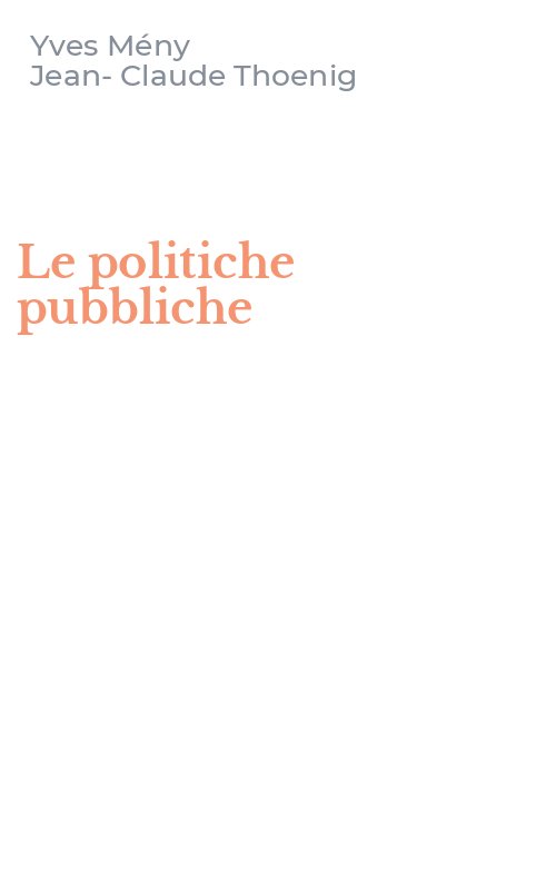Le politiche pubbliche