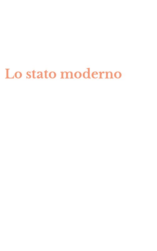 Lo stato moderno