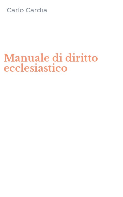 Manuale di diritto ecclesiastico