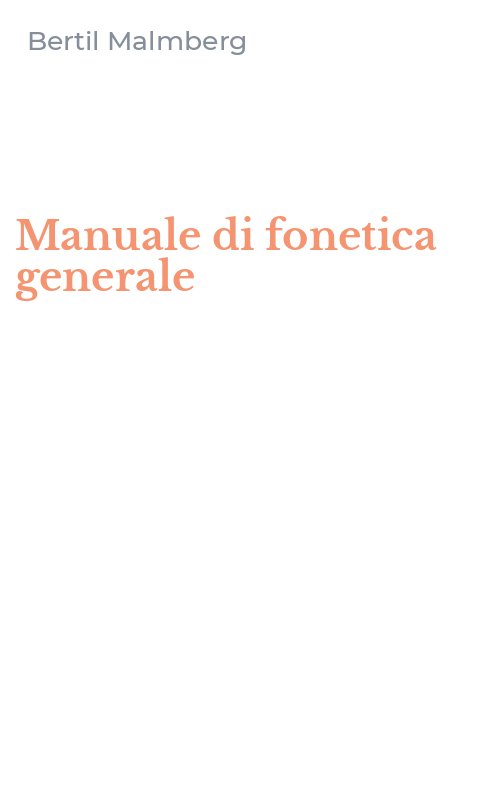 Manuale di fonetica generale