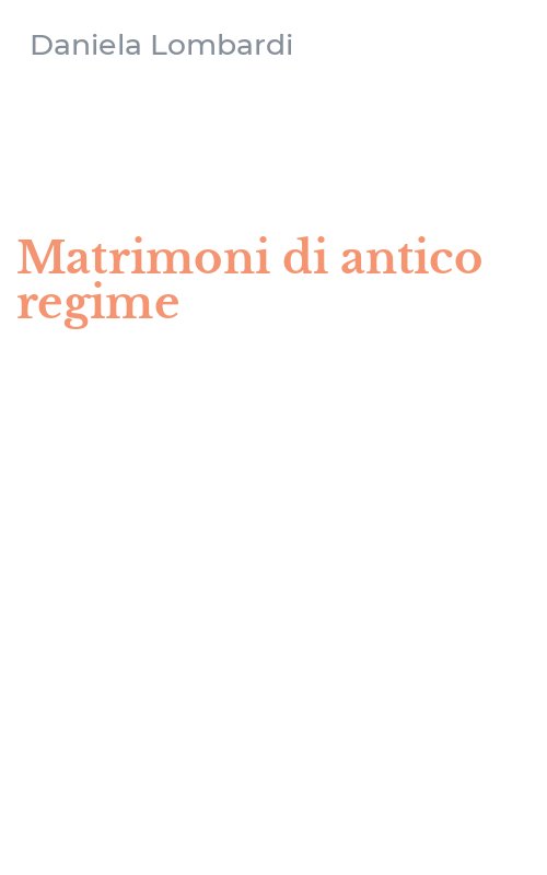 Matrimoni di antico regime