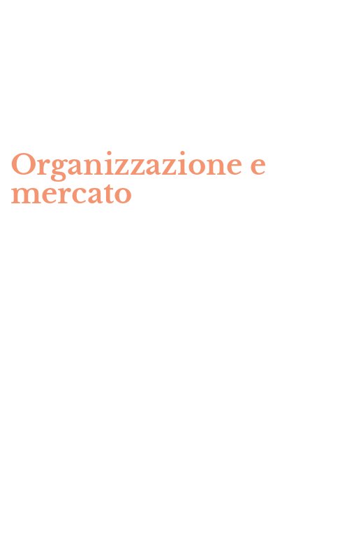 Organizzazione e mercato