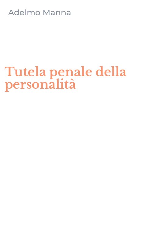 Tutela penale della personalità