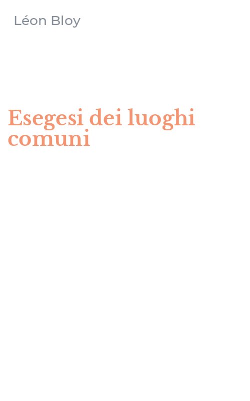 Esegesi dei luoghi comuni
