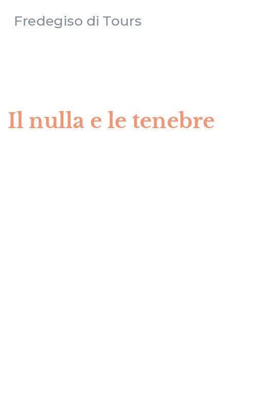 Il nulla e le tenebre