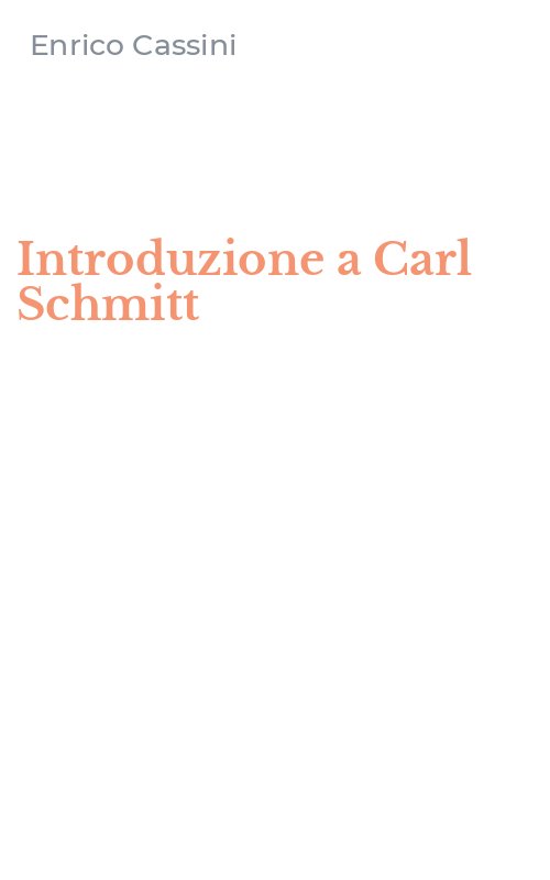 Introduzione a Carl Schmitt