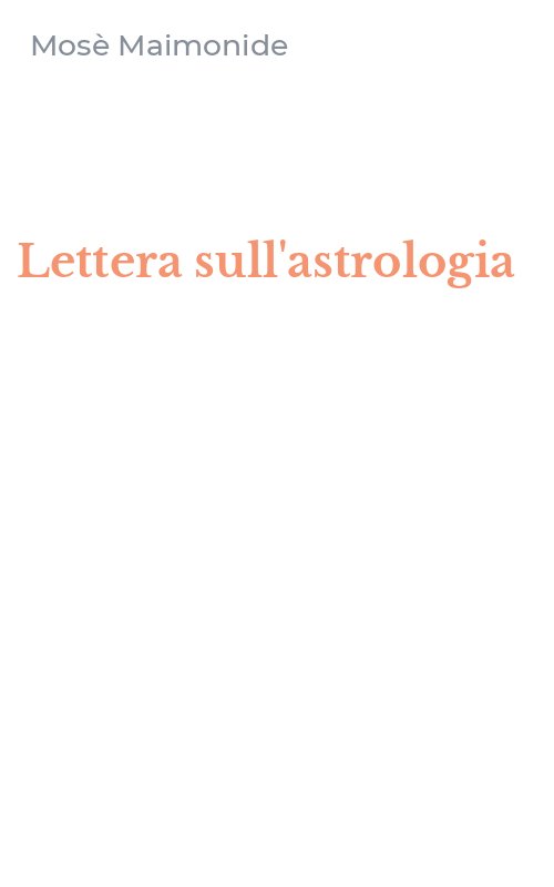 Lettera sull'astrologia