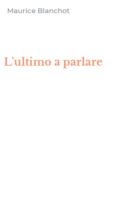 L'ultimo a parlare