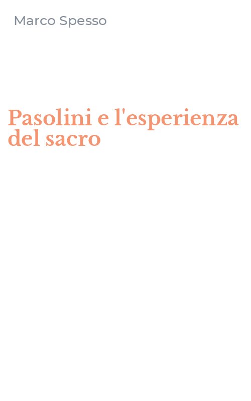 Pasolini e l'esperienza del sacro