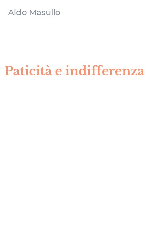 Paticità e indifferenza