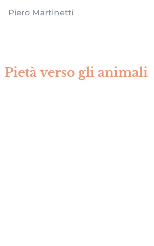 Pietà verso gli animali