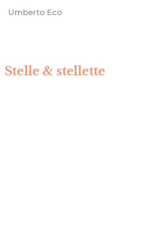 Stelle & stellette