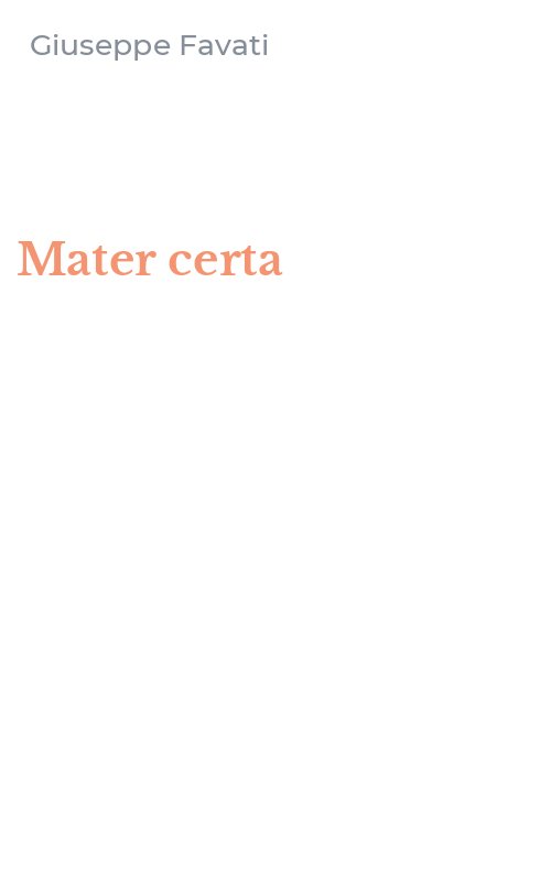 Mater certa