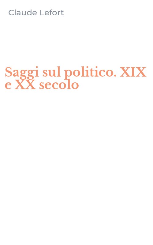 Saggi sul politico. XIX e XX secolo