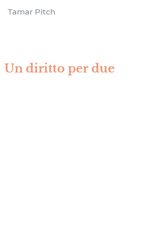 Un diritto per due