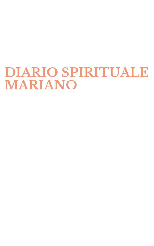 DIARIO SPIRITUALE MARIANO