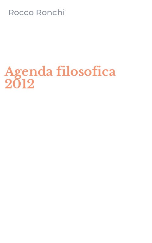 Agenda filosofica 2012
