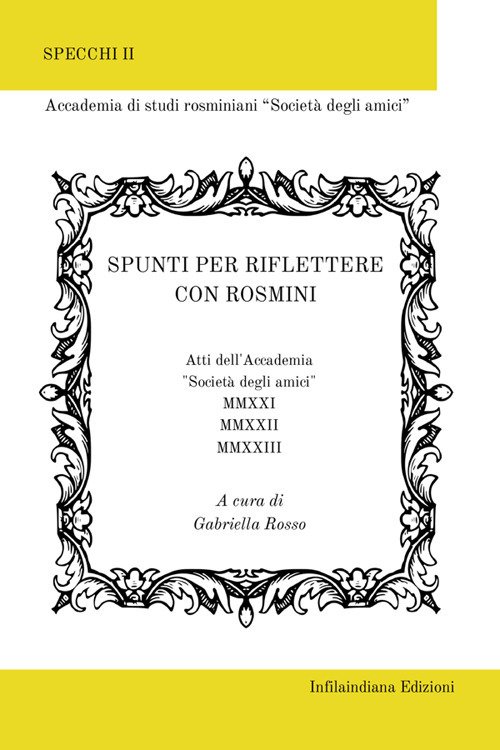 Spunti per riflettere con Rosmini