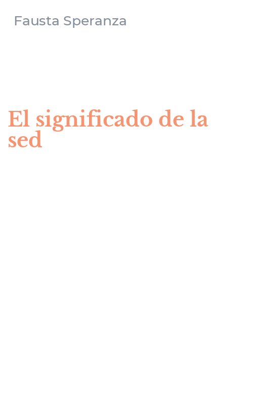 El significado de la sed