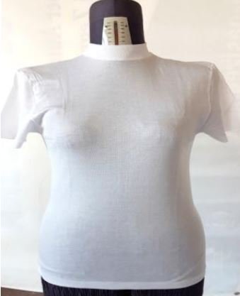 Modestino mezza manica, cotone, collo 3 cm