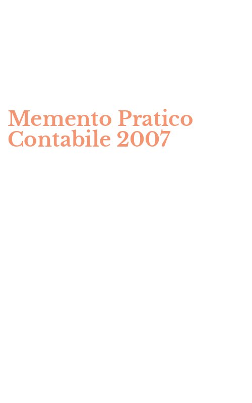 Memento Pratico Contabile 2007